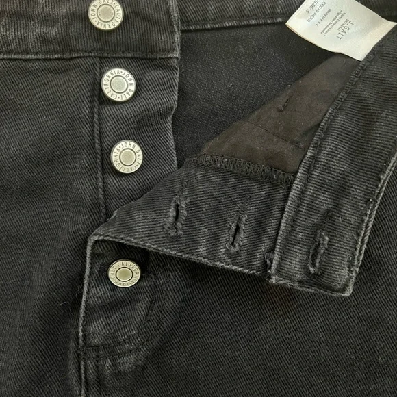 John Galt Black Demim Mini Skirt Size Small - Picture 3 of 4